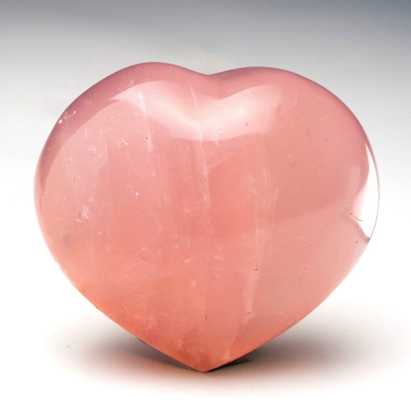 Hand-Carved Rose Quartz Healing Heart | Madagascar