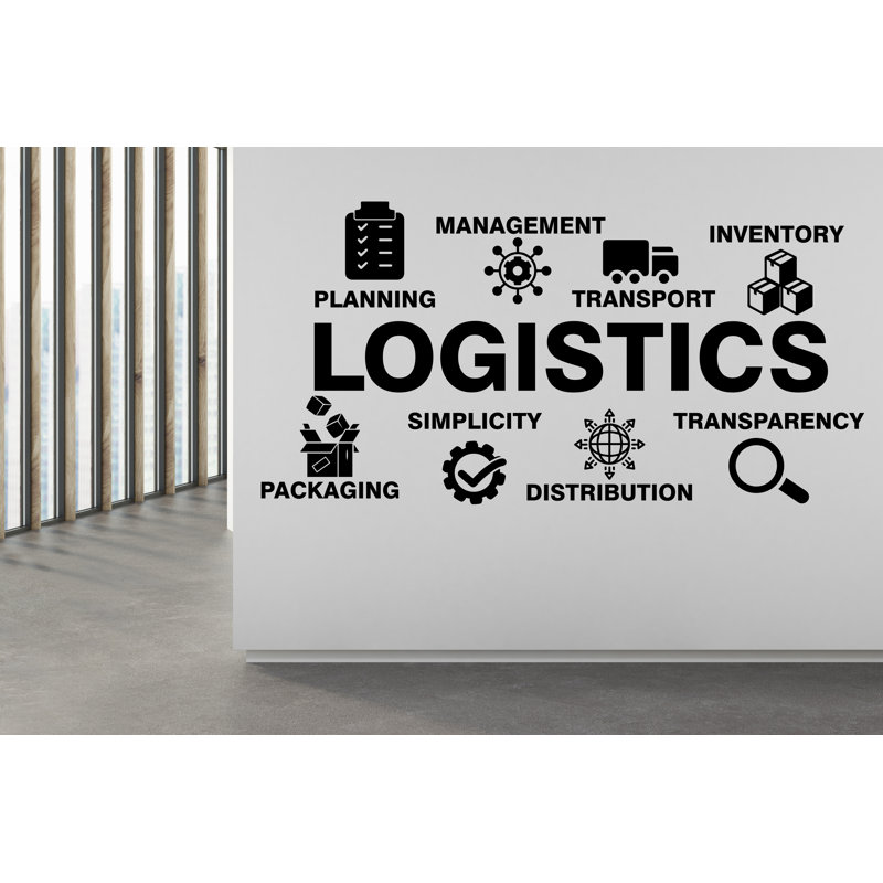 Décalcomanie Logistique, H 18 po x l 36 po, Noir mat