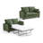 2-in-1 Pull-out Full Side Rv Sleeper Sofa Bed Convertible Chenille Sofa With 20w Fast Charging Led Light Memory Foam Couch Layered Cushion Trim-1264533459