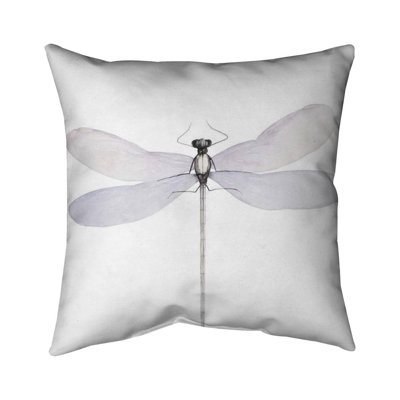 Delicate dragonfly - 18"x18" Throw pillow cover - Poly twill - Print on demand