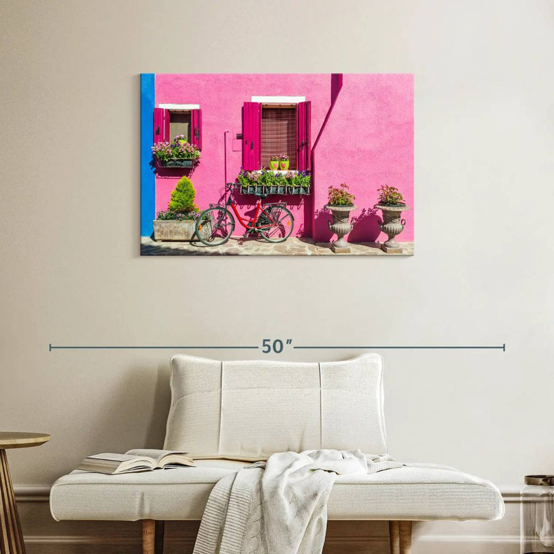 Lilie rose Burano House, H 24 po x l 36 po