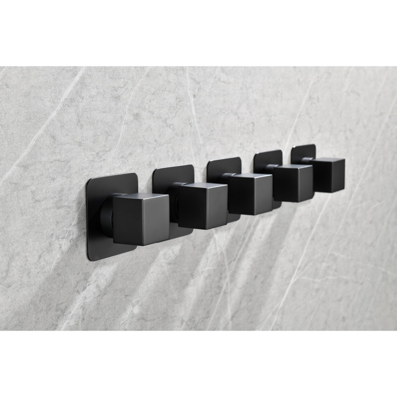 3/4" Cast Metal Shower Volume - Adjustable Brass Handle Valve Body, Corrosion And Rust-, Matte Black, Straightforward Install Choice Regulating Equipment With In Black Body Trouble- Quality