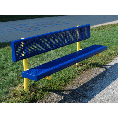 Banc de parc en acier enduit