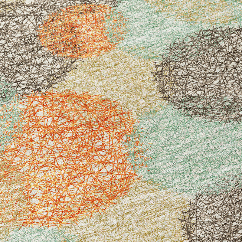 Chayden Washable Geometric Indoor / Outdoor Rug, Rectangle 1'8" x 2'6"