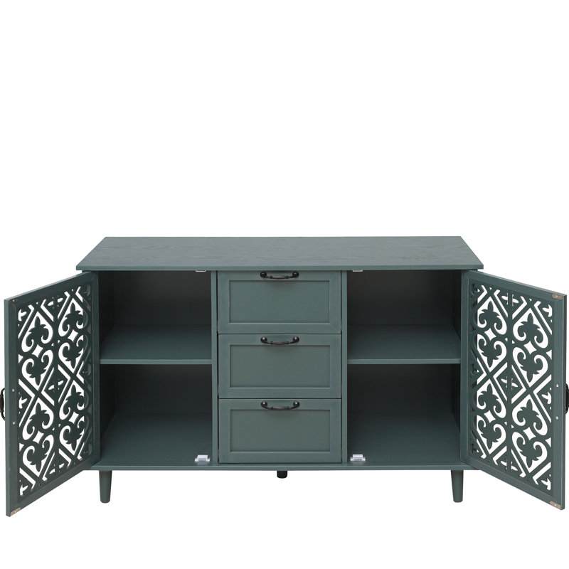 Armoire de rangement, armoire 2 portes avec 3 tiroirs