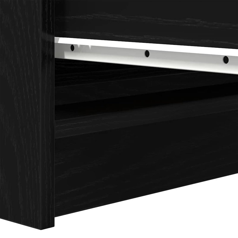 Sideboard 37.5X35x76 Cm Engineered Wood, Black Oak