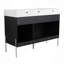 Meuble-lavabo autoportant avec lavabo en résine, armoire de rangement avec portes à fermeture douce-115688273