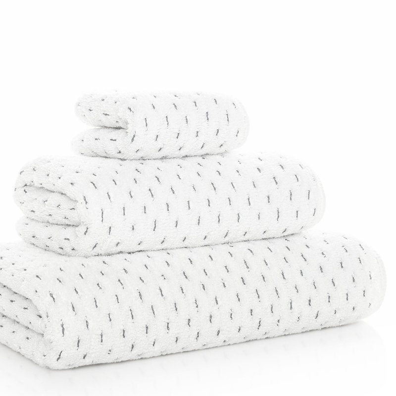 Alice Bath Tw 28"X55" Wh/Silver, Bath Towels 1-Pack