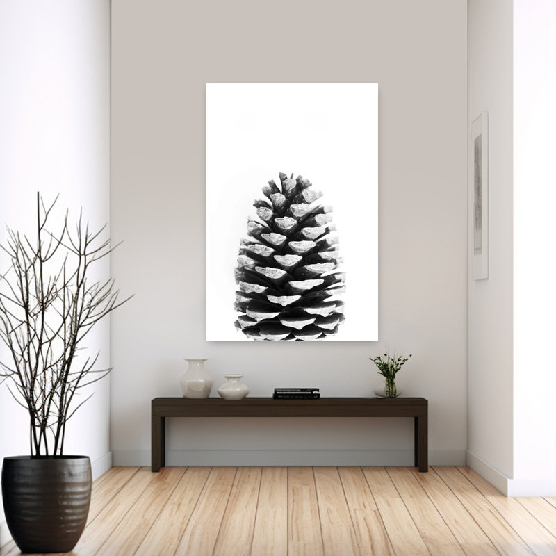 Pinecone, art mural abstrait contemporain, H 60 po x l 40 po
