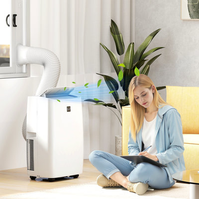 Climatiseur portatif, unité CA 3-en-1 de 14 000 BTU avec déshumidificateur, ventilateur, pour une pièce jusqu'à 700 pieds carrés Ft, minuterie 24H activée, 3 vitesses, mode automatique et veille, télécommande, ensemble de fenêtre