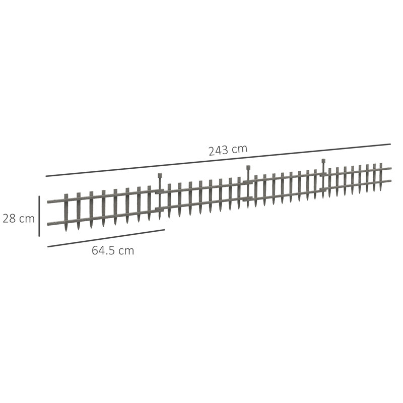 Corra 28.00cm H x 243.00cm W Wood Lawn Edging