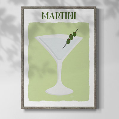 Martini Framed Print - Solid Wood
