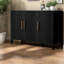 Buffets spacieux avec rangement et armoire de cuisine moderne en bois aggloméré noir