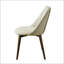Chaise d'appoint beige en microfibre polie