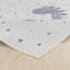 Reagyn Kids Machine Washable Beige Grey Bedroom Area Rug-455919551