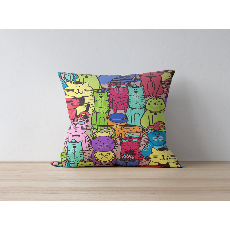 Housse de coussin décorative, 50% polyester / 50% coton, 16,9 po x 16,9 po | Impression numérique, lavable à la machine à 86 ° F | Parfait pour la décoration intérieure, le salon et la chambre à coucher, tissu doux et durable