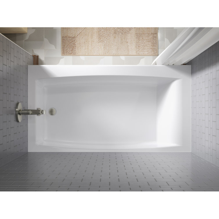 Entity 60 In. X 32 In. Alcove Bath With Right Drain