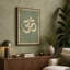 Om in Sage Minimalist 1 Piece Wrapped Canvas Wall Art-1492459448-1492459451