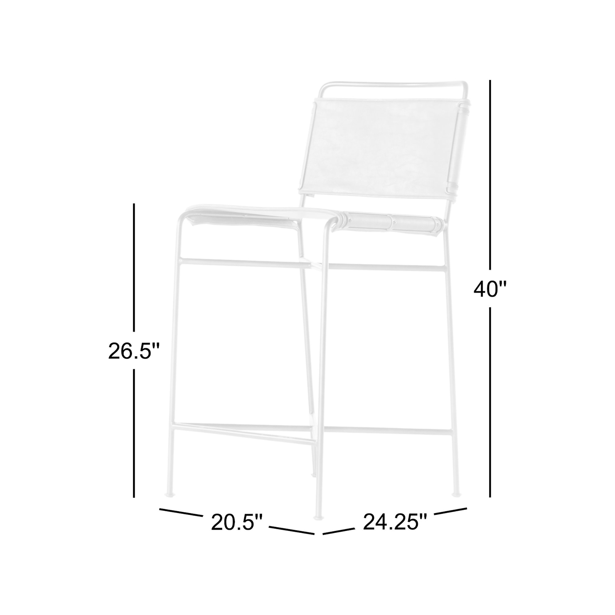 Kenza Counter Stool, Counter Stool (26.5" Seat Height), Dark Bronze, Brown