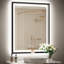 Miroir de salle de bain à DEL avec lumières, miroir de salle de bain éclairé à l'avant et à l'arrière avec anti-buée, miroirs muraux éclairés, température de 3 couleurs, à intensité variable-268698504-268698506