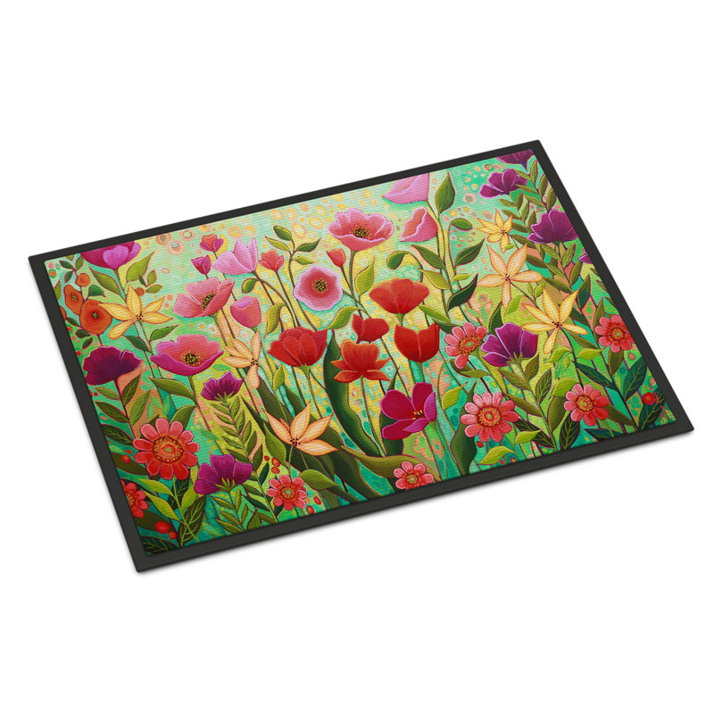 Guerrina Non-Slip Doormat, Wild Beauty Flowers
