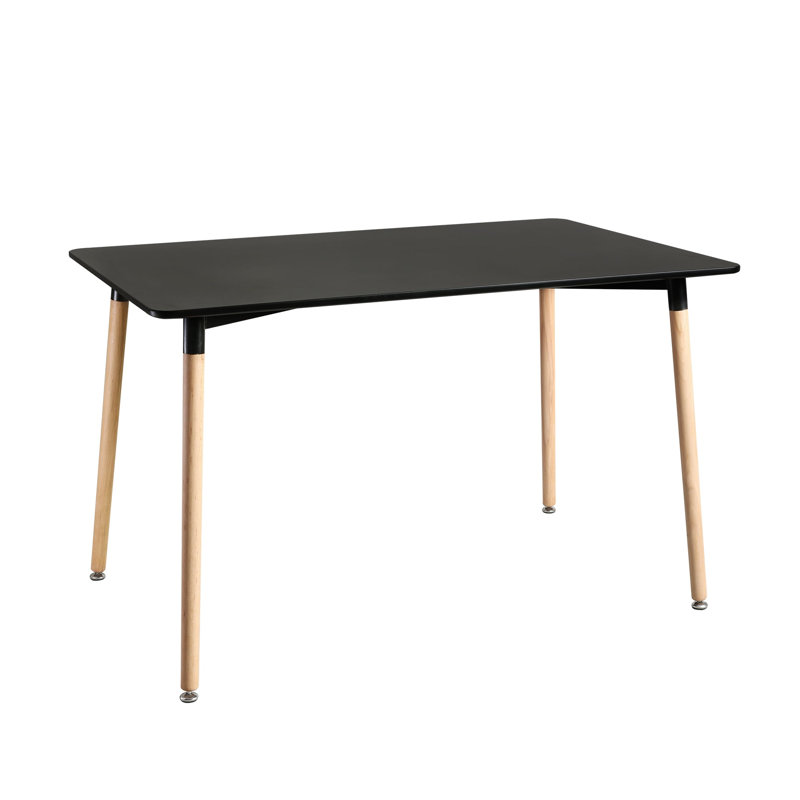 Modern Minimalist Style Dining Table,Rectangular Table Office Table For Dining Room Living Room, Black, 23.62" W x 43.31" L