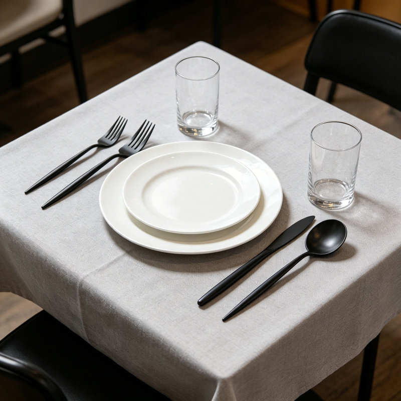 Ensemble de couverts 20 pièces en acier inoxydable noir mat, service de couverts à finition satinée pour 4, ustensiles de cuisine allant au lave-vaisselle