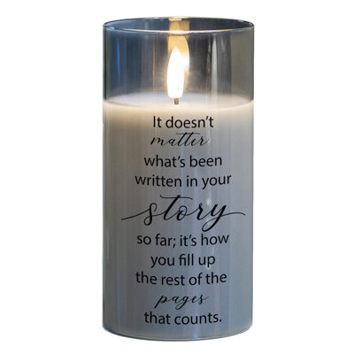 Flameless Jar Candle with Glass Holder