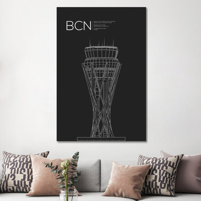 BCN Tower, Barcelona, Spain by 08 Left - Wrapped Canvas Gallery-Wrapped Canvas Giclée