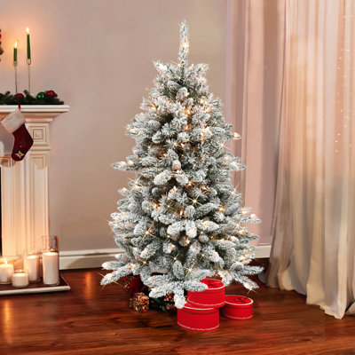 Lighted Fir Christmas Tree