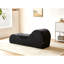 Chaise longue avec mousse haute, conception ergonomique, housse amovible lavable en noir chaise noire, noyau en mousse,-130844444