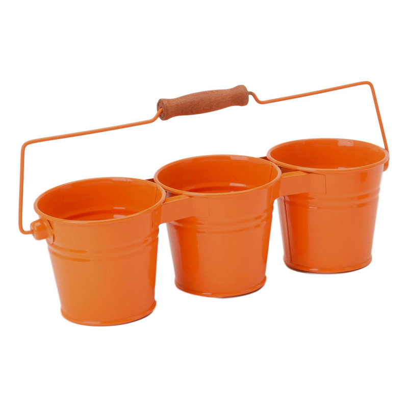 Pot de fleurs en acier galvanisé Kieninger, Mandarine