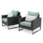 2Pc Sunbrella Outdoor Club Chairs - Grey-2061197958-2061197946