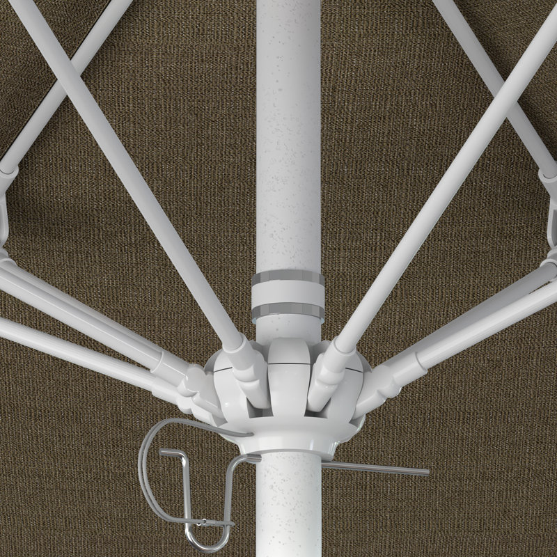 Parasol de marché octogonal 9 pi Willa, Sunbrella® ‑ lin sésame, Matted White