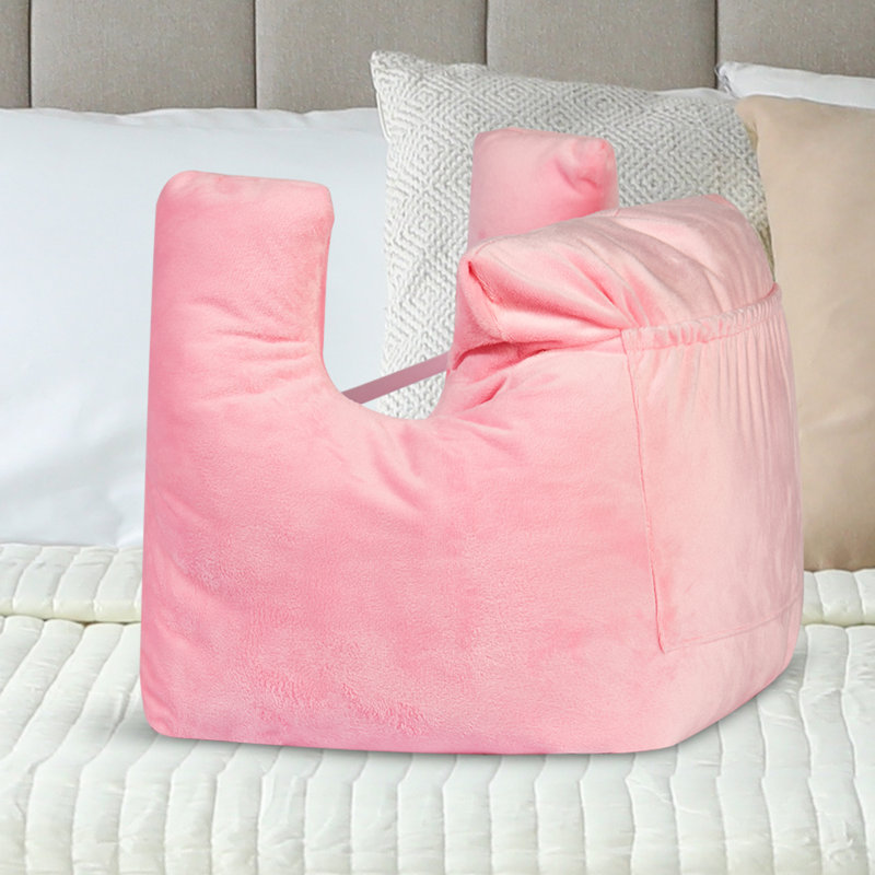 Cheer Collection Polyester Plush Pillow, Pink