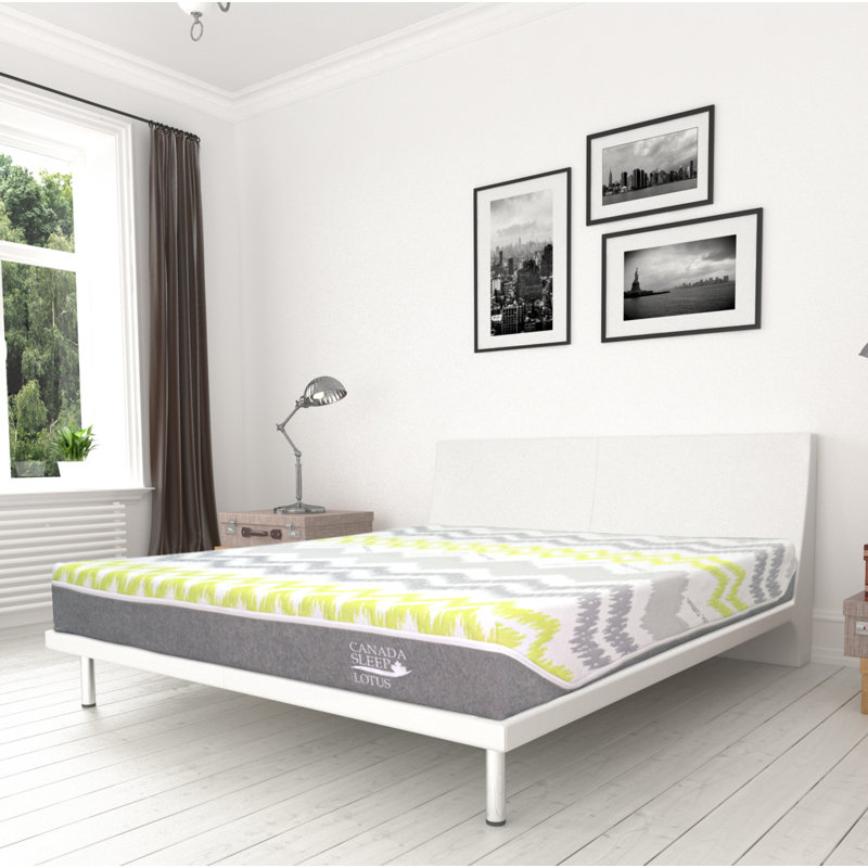 Canada Sleep 9'' Medium Charcoal Infused Infused Gel Memory Foam Mattress, Full XL