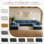 8 Seater Corduroy Corner Sofa -581254943