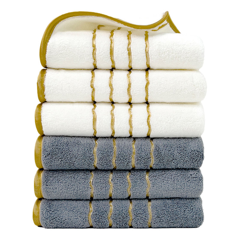 Ensemble de serviettes en velours 6 pièces, serviettes de bain très absorbantes pour salle de bain, D