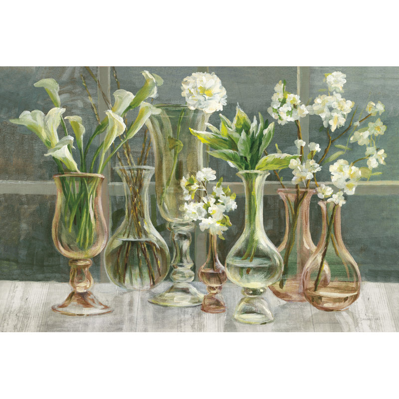 Essence of May Amber par Danhui Nai - reproduction d'art sur toile tendue, H 24 po x l 36 po, Cadre simple blanc, Oui