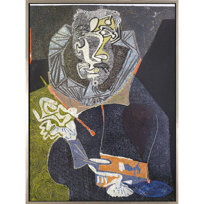 Deux esprits séparés - peinture sur toile à cadre flottant