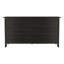 Commode double 6 tiroirs Paris, quatre pieds, plateau supérieur, wengé noir