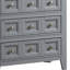 Pheby 3 tiroirs gris avec prise USB 26 po W Table de chevet