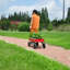 Garden Cart Reuniong  Railing,  Solid Wheels, All Terrain Cargo Wagon With 280Lbs Weight Capacity, Red