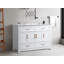 Ensemble de meuble-lavabo 48 po avec lavabo en céramique, armoire de rangement abondante, 4 portes à fermeture douce et 4 tiroirs-115922314