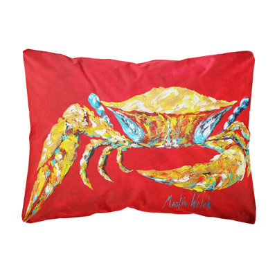 Coussin décoratif intérieur/extérieur bleu crab remêle