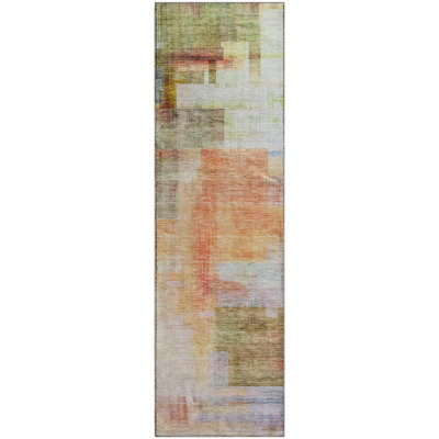Premium Machine Washable Ducote AMF1067 Squares Rug