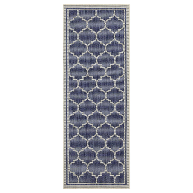 Sunshine Blue Indoor/Outdoor Area Rug, Runner 2'7" x 7'3"