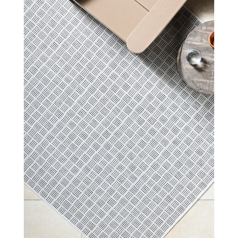 Galey Alix x Livabliss Westport Outdoor Machine Woven Rug, Rectangle 2' x 2'11", Ivory
