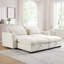 Canapé à deux places Corduroy avec 2 repose-pieds de rangement, canapé modulaire à 2 places à assise profonde, fauteuils confortables