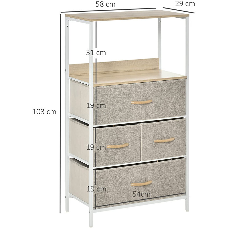 4 Drawer Storage Drawer